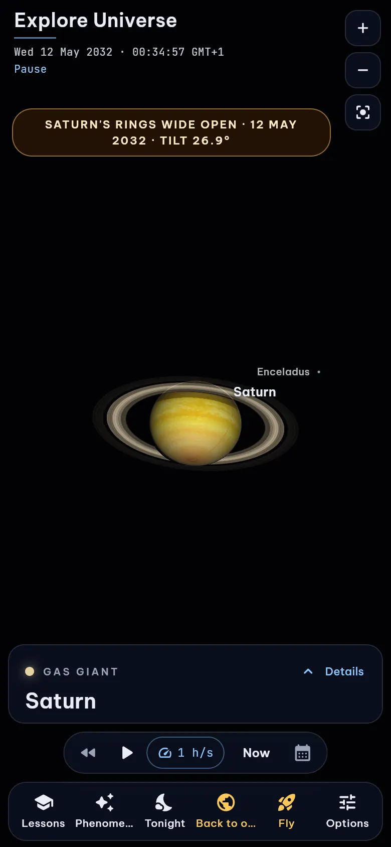 Saturn with its rings wide open in 2032